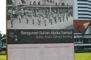 Kuala Lumpur, Malaysia on May 21, 2023. Information board and Directional signs in the Darat Merdeka area photo