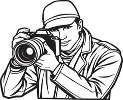 Photographer. illustration Isolated on white background. vector