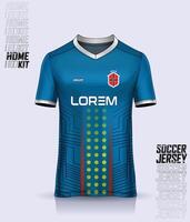 Pattern design, illustration, textile background for sports t-shirt, football jersey shirt mockup for football club. consistent front view vector