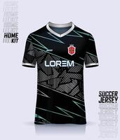 Pattern design, illustration, textile background for sports t-shirt, football jersey shirt mockup for football club. consistent front view vector