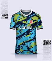 Pattern design, illustration, textile background for sports t-shirt, football jersey shirt mockup for football club. consistent front view vector