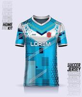 Pattern design, illustration, textile background for sports t-shirt, football jersey shirt mockup for football club. consistent front view vector