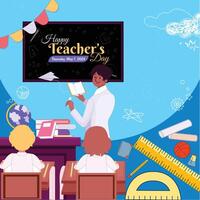 world teachers' day illustration vector