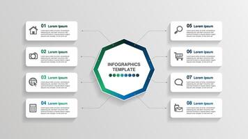 plantilla de diseño infográfico con números vector