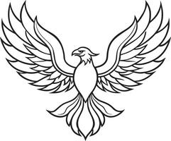 Eagle with Wings. illustration Isolated on white background. vector