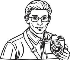 Photographer.Mascot Templates. illustration vector