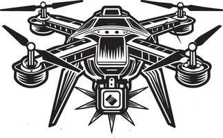 Drone icon. Simple illustration icon for web design isolated on white background vector
