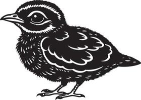 negro y blanco ilustración de un gallina aislado en un blanco antecedentes vector