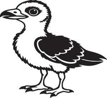 Black and White Cartoon Illustration of Pigeon Bird for Coloring Book vector