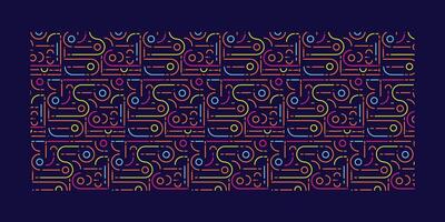 Colorful line shaped seamless pattern background vector