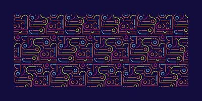 Colorful line shaped seamless pattern background vector