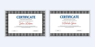 Certificate. Template diploma currency border. Award background Gift voucher. vector