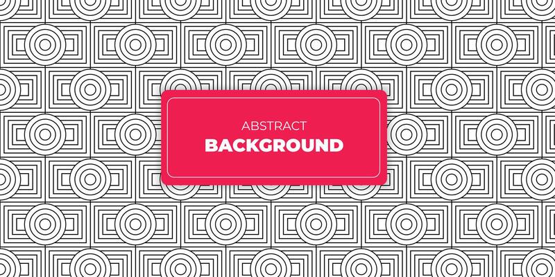 Seamless geometric pattern, Circle pattern line, black elements
