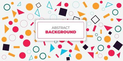 Background Simple banner of decorative patterns square modules colored geometric abstract composition style vector
