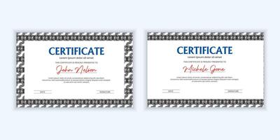 Certificate. Template diploma currency border. Award background Gift voucher. vector