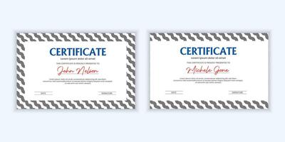 Certificate. Template diploma currency border. Award background Gift voucher. vector