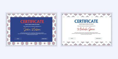 Certificate. Template diploma currency border. Award background Gift voucher. vector