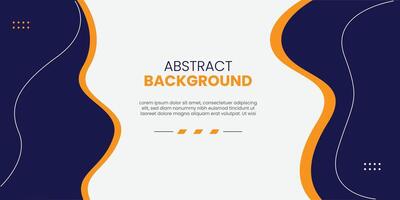 naranja y azul moderno resumen amplio bandera con geométrico formas oscuro azul y amarillo resumen antecedentes. vector