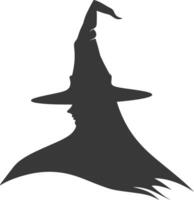 Silhouette Witch hat black color only vector