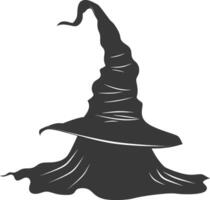 Silhouette Witch hat black color only vector