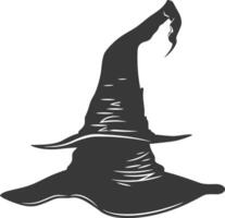 Silhouette Witch hat black color only vector