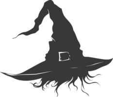 Silhouette Witch hat black color only vector