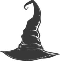 Silhouette Witch hat black color only vector