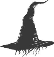 Silhouette Witch hat black color only vector