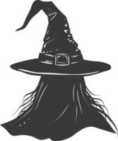 Silhouette Witch hat black color only vector