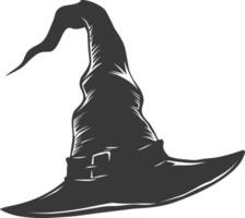 Silhouette Witch hat black color only vector