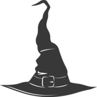 Silhouette Witch hat black color only vector