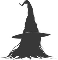 Silhouette Witch hat black color only vector