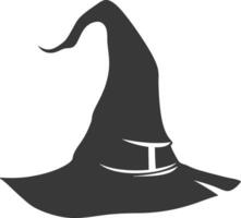 Silhouette Witch hat black color only vector