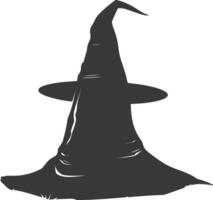 Silhouette Witch hat black color only vector