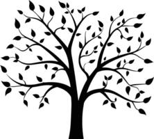 hermosa silueta árbol imagen vector