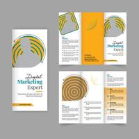 Business trifold brochure annual report cover, digital marketing tri fold corporate brochure cover or flyer design. Leaflet presentation. Catalog with Abstract geometric background. Modern template vector