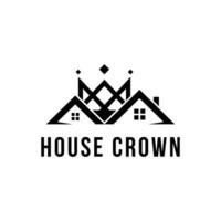 House crown logo design luxury concept idea vector
