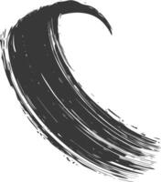 Silhouette brush stroke curved black color only vector