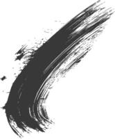 Silhouette brush stroke line black color only vector
