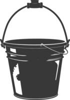 Silhouette bucket black color only vector