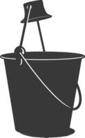 Silhouette bucket black color only vector