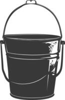 Silhouette bucket black color only vector