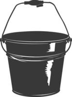 Silhouette bucket black color only vector