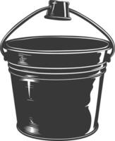 Silhouette bucket black color only vector