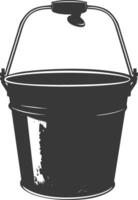 Silhouette bucket black color only vector