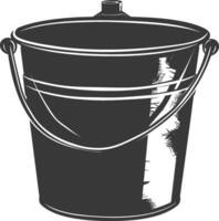 Silhouette bucket black color only vector