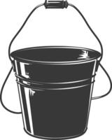 Silhouette bucket black color only vector