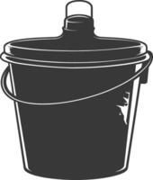 Silhouette bucket black color only vector