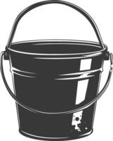 Silhouette bucket black color only vector