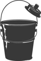 Silhouette bucket black color only vector